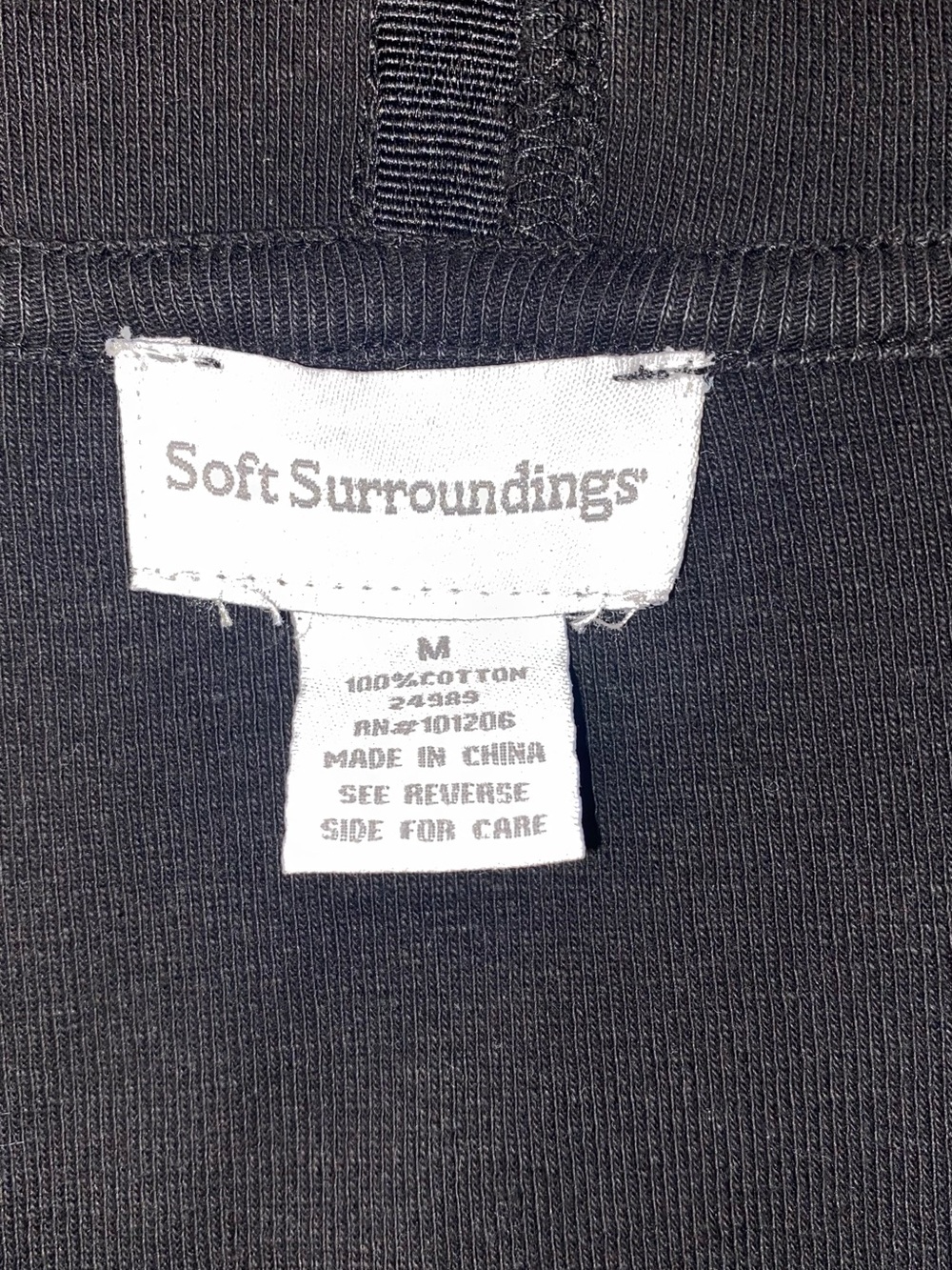 SOFT SURROUNDINGS Hooded Maxi Cardigan Duster Snap Details Black Size Medium - Picture 4 of 4